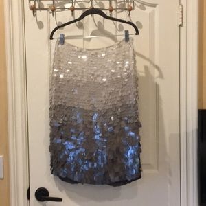 LAFAYETTE 148 NEW YORK SILK SEQUIN OMBRÉ SKIRT 4
